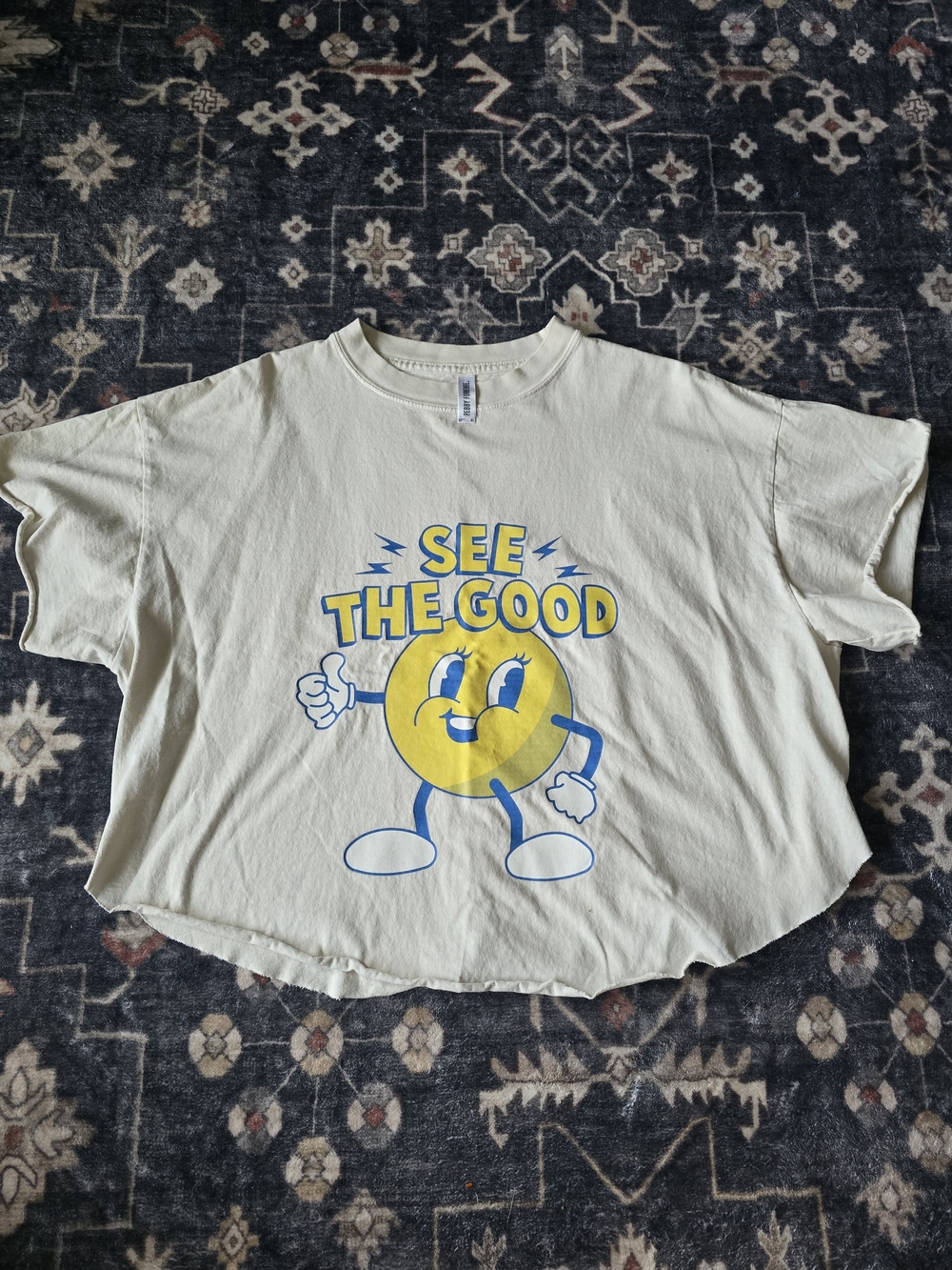 Pebby Forevee - See The Good Cropped Graphic Tee